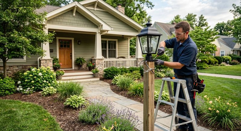 Outdoor Lamp Installation in Alpharetta, GA